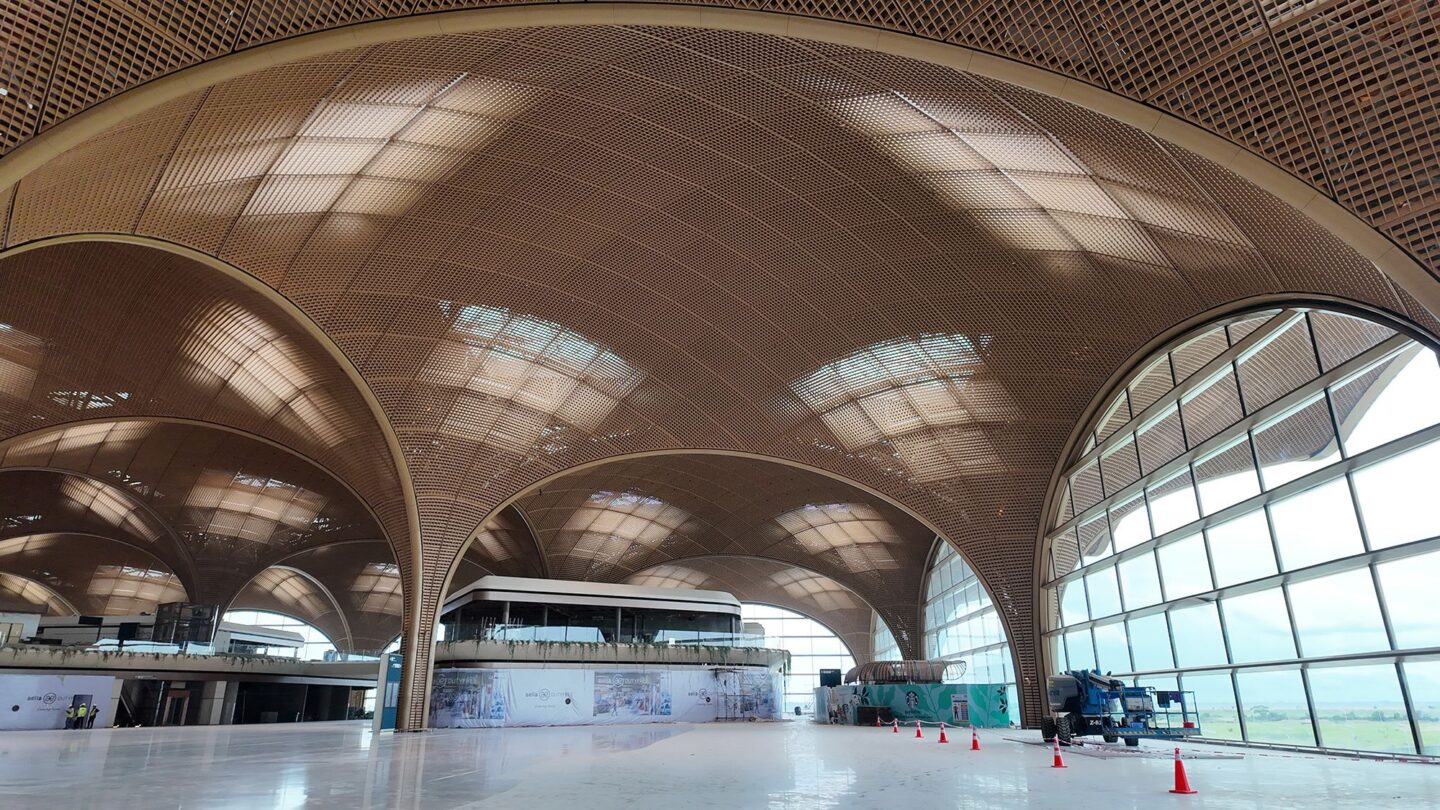 <i>Lilit Marcus/CNN via CNN Newsource</i><br/>Local trees were planted in baggage claim as a way to acclimate visitors to Cambodia's climate.