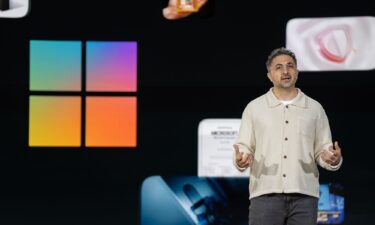 Microsoft AI CEO Mustafa Suleyman speaks during an event highlighting Microsoft Copilot