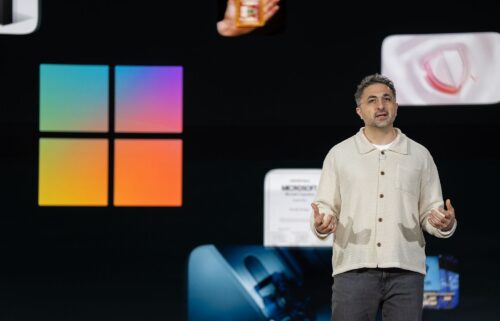Microsoft AI CEO Mustafa Suleyman speaks during an event highlighting Microsoft Copilot