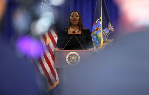 Attorney General Letitia James speaks during a press conference in New York on February 16