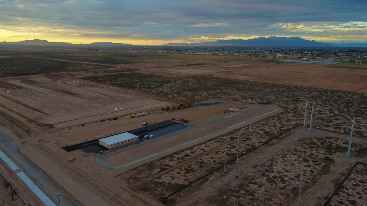 Construction begins on a Meta data center, located between Stan Roberts Sr. Ave. and State Line Road in Northeast El Paso, Oct. 13, 2025.