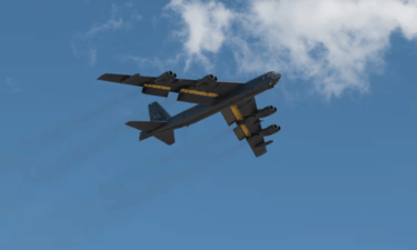 A U.S. Air Force B-52 Stratofortress assigned to the 2nd Bomb Wing, Barksdale Air Force Base, Louisiana, takes off for a mission in support of Red Flag-Nellis 25-1, Feb. 6, 2025.