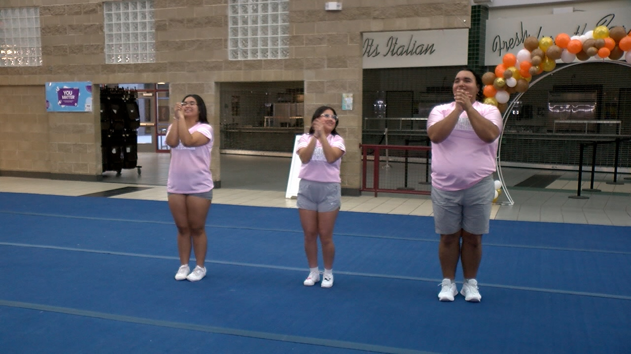 Chaparral cheerleaders preparing for Thanksgiving performance 