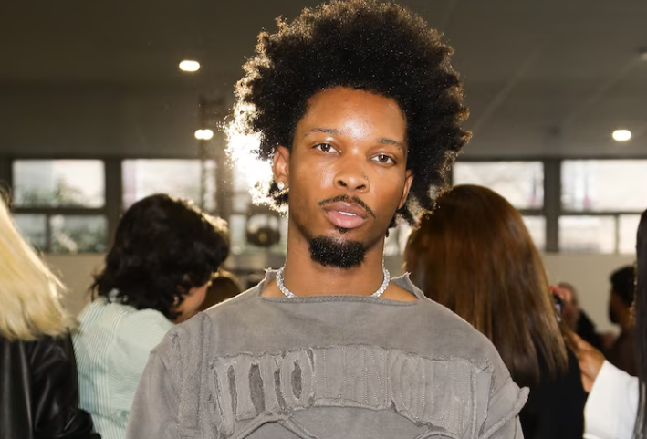 David Anthony Burke, aka D4VD, attends the Ottolinger Womenswear Fall/Winter 2025-2026 show as part of Paris Fashion Week, March 9, 2025, in Paris.