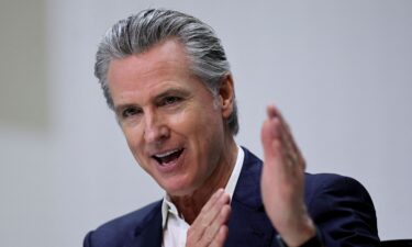 California Governor Gavin Newsom at a press conference
