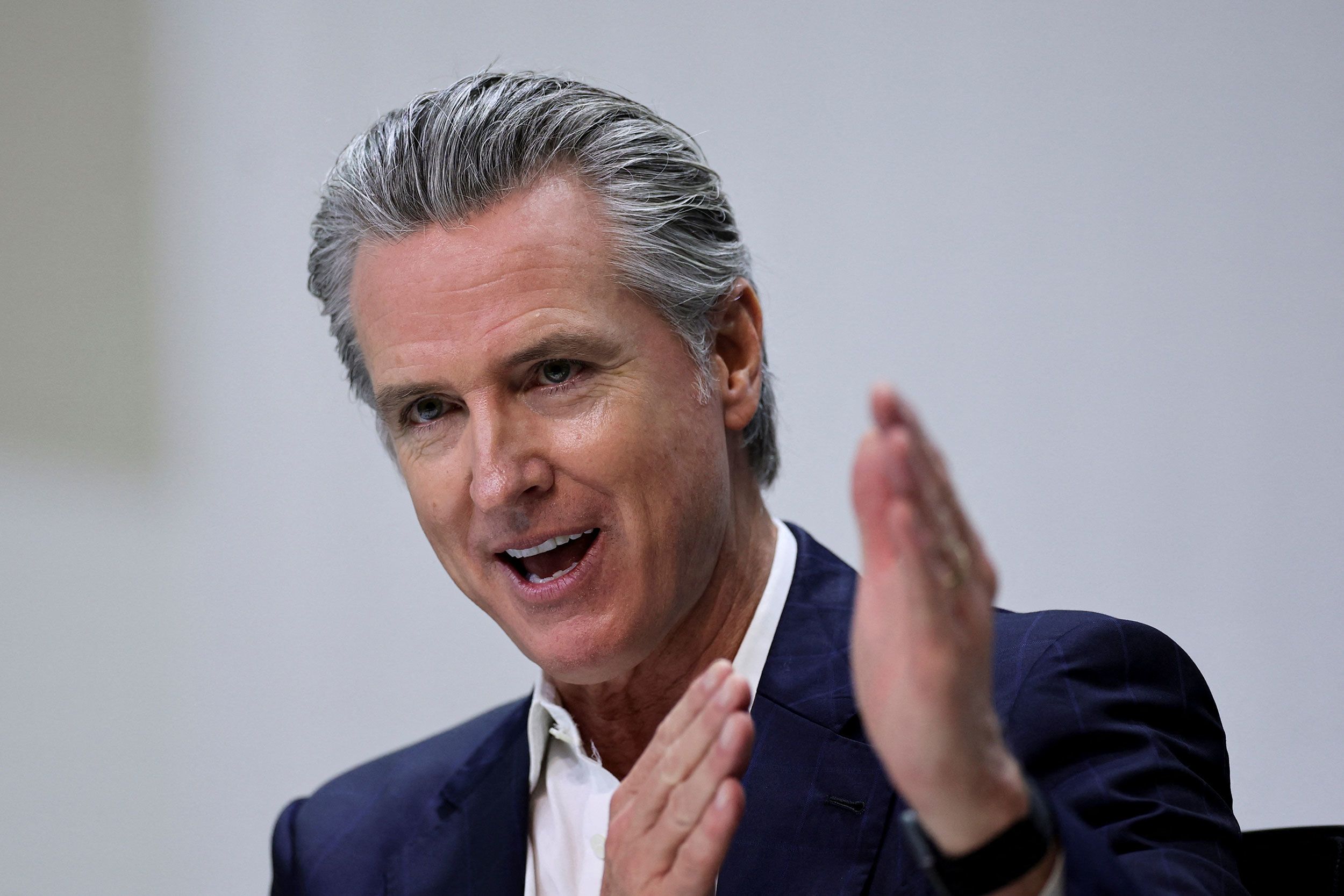 <i>Adriano Machado/Reuters via CNN Newsource</i><br/>California Governor Gavin Newsom at a press conference
