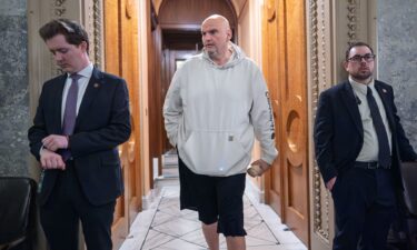 Pennsylvania Democratic Sen. John Fetterman at the Capitol in Washington on Monday.