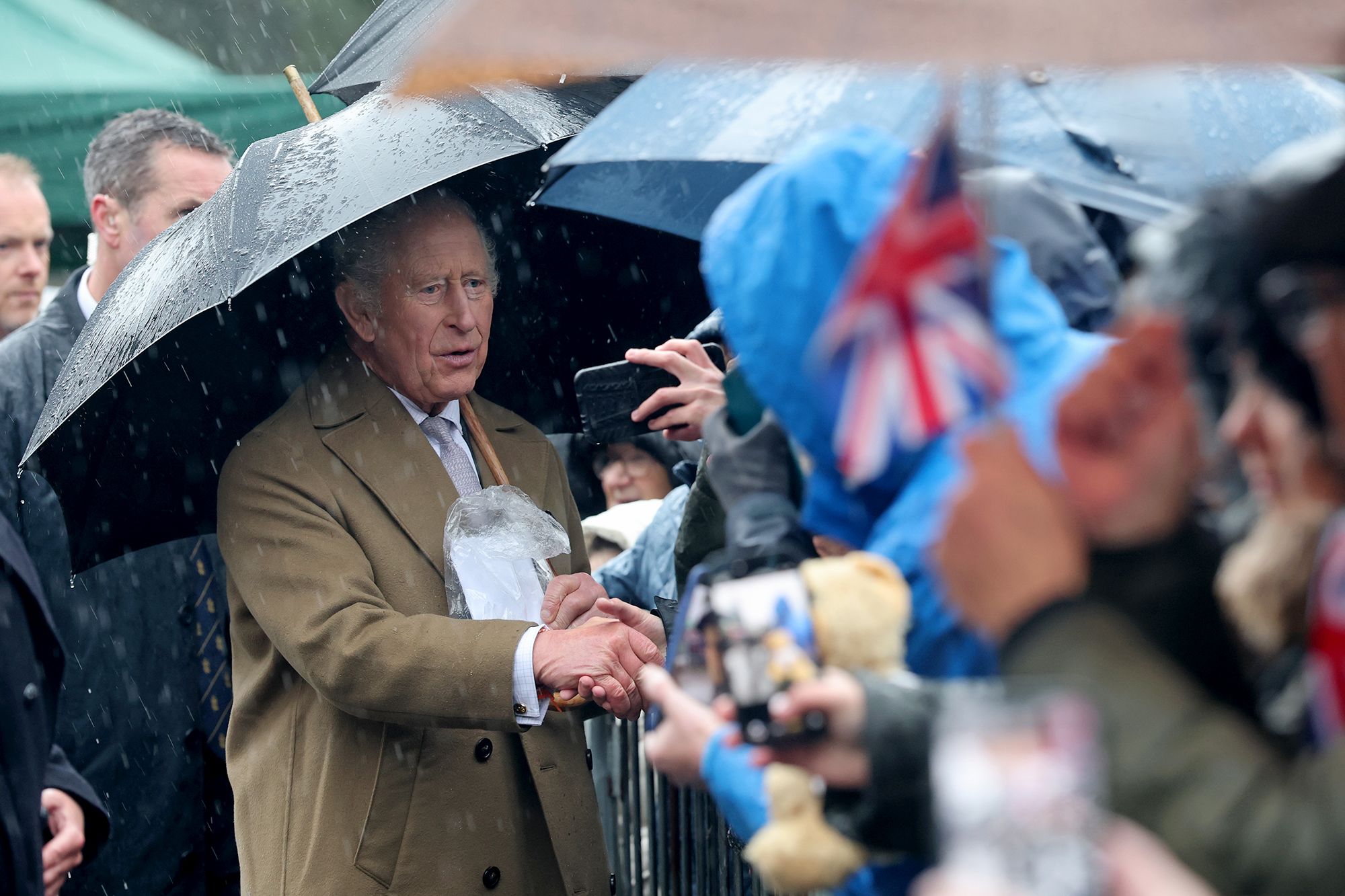 Charles briefly sat in the driver's seat of one of the new tram-trains at the South Wales Metro Train Depot.