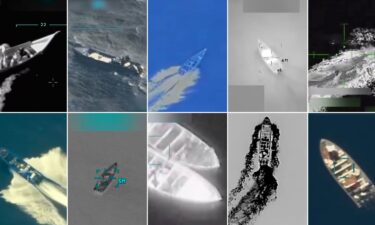 This grid of images shows 10 of the 11 incidents in which the US military has targeted boats in international waters