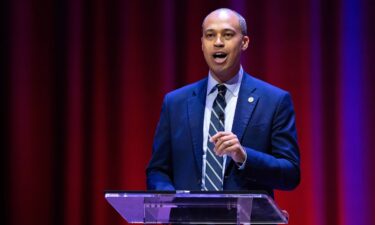 Democrat Jay Jones participates in the Virginia attorney general debate against Republican incumbent Jason Miyares in Richmond