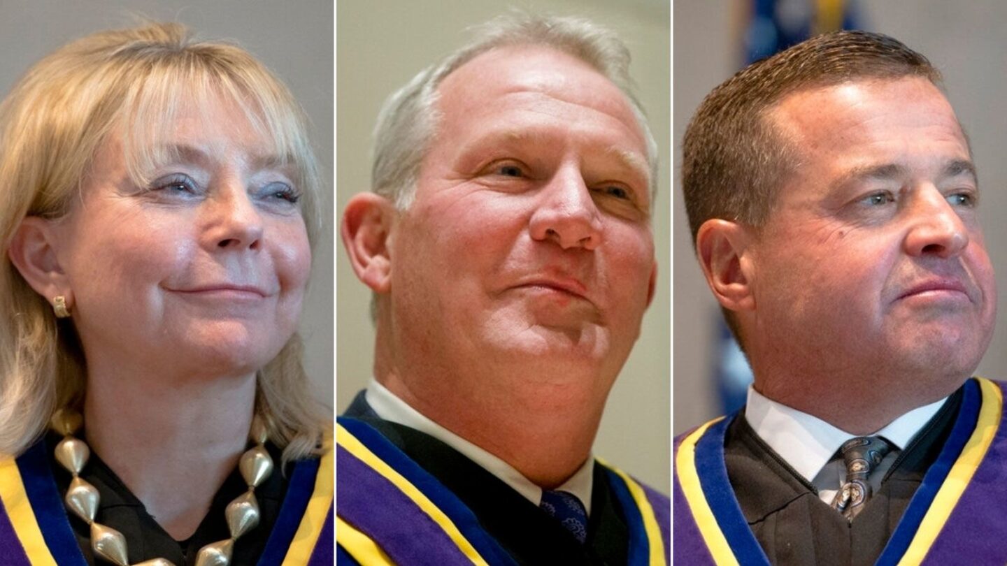 <i>AP via CNN Newsource</i><br/>From left: Pennsylvania Supreme Court Justices Christine Donohue