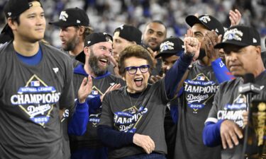 King is presented with the Venus Rosewater Dish trophy by Prince Edward