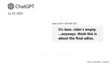 Zane Shamblin with his parents.