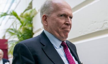 Former CIA Director John Brennan arrives for a meeting at the Capitol in Washington