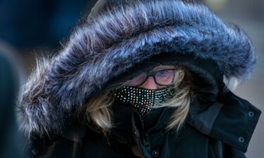 A commuter is seen bundled for the cold in Boston last January.