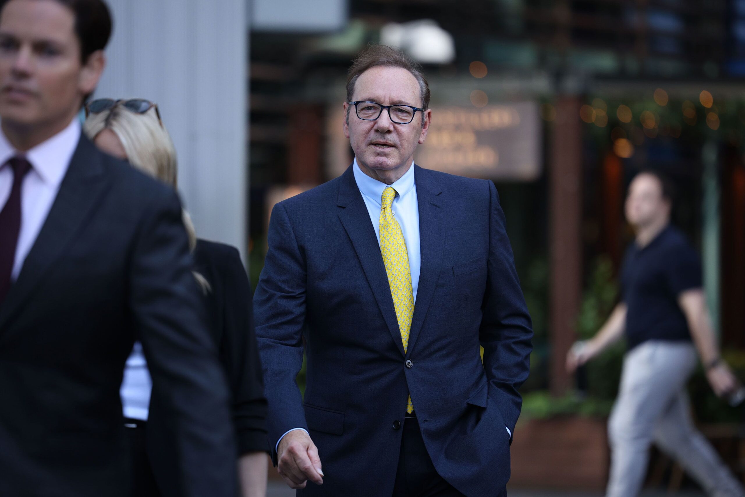 <i>Dan Kitwood/Getty Images via CNN Newsource</i><br/>Kevin Spacey pictured outside Southwark Crown Court in London in July 2023.