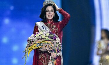 Miss Mexico Fatima Bosch celebrates winning the 2025 Miss Universe pageant in Nonthaburi