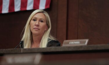 Rep. Marjorie Taylor Greene presides over a hearing of the House Oversight Subcommittee at the US Capitol in Washington