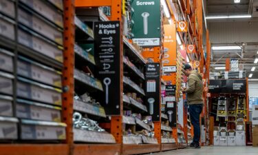 A shopper inside a Home Depot store in Roseville