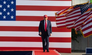 President Donald Trump arrives for a rally to kick off the July Fourth holiday weekend at the Iowa State Fairgrounds on July 3