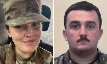 Photos shared in a press conference on Thursday morning show the two National Guard members who were shot in Washington