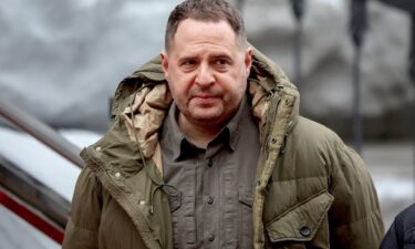 Yermak seen next to Ukraine's President Volodymyr Zelensky during a top level meeting in Warsaw