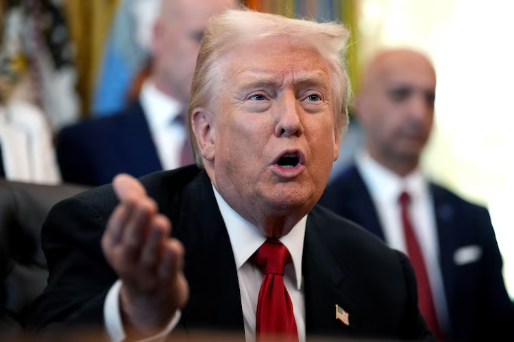 President Donald Trump speaks during an event about drug prices, Nov. 6, 2025, in the Oval Office of the White House in Washington.