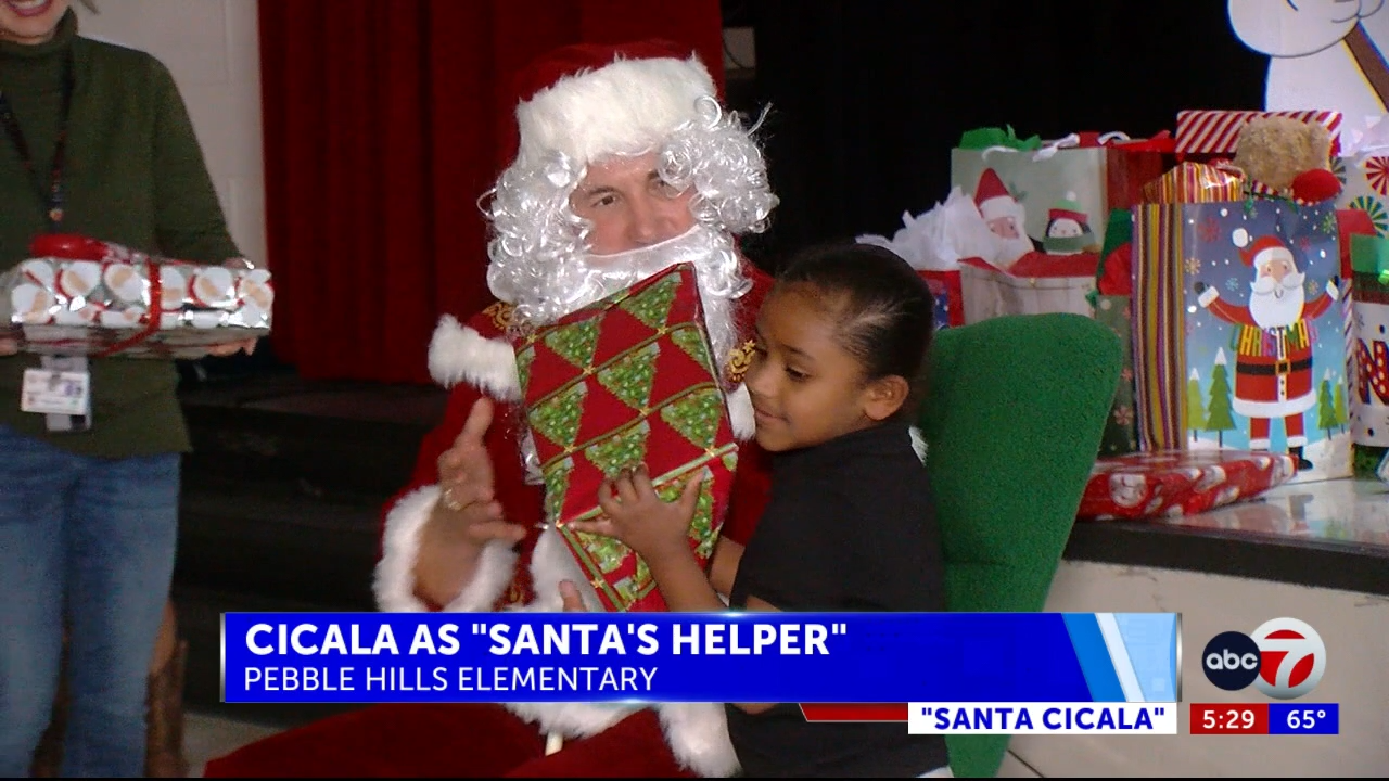 Santa Cicala visits students at Pebble Hills Elementary