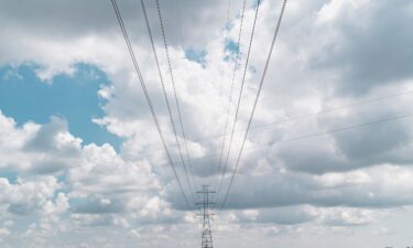 Power transmission lines near Austin