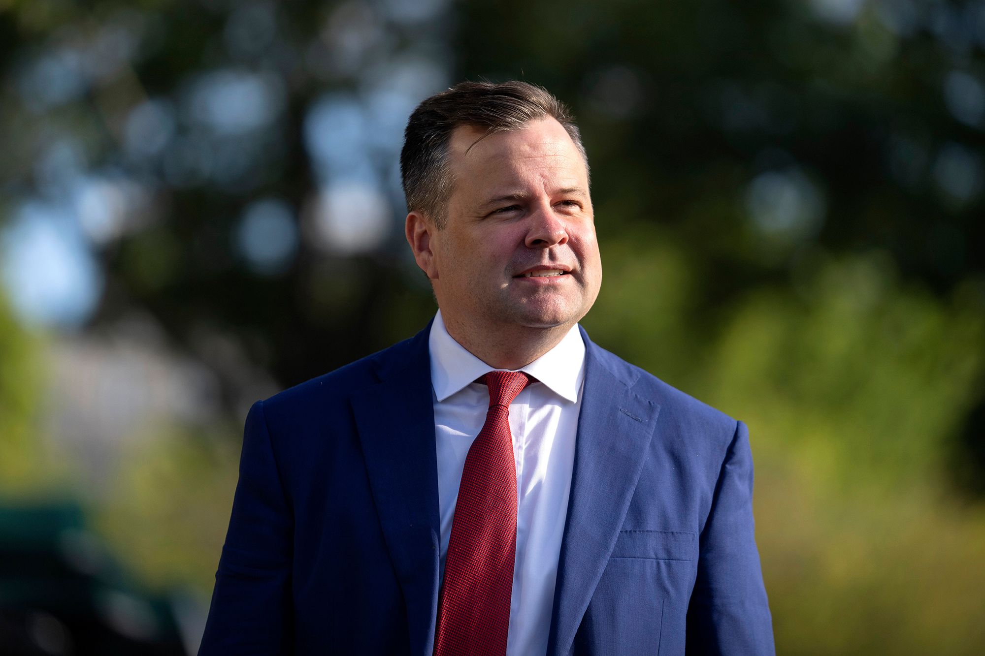 <i>Mark Schiefelbein/AP via CNN Newsource</i><br/>Director of the Federal Housing Finance Agency Bill Pulte walks outside the White House on September 2