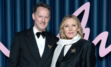 Russell Thomas and Kim Cattrall at the Fashion Awards 2025