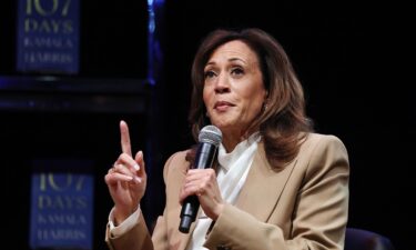 Former Vice President Kamala Harris speaks at the Wiltern Theatre in Los Angeles