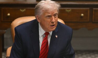 President Donald Trump speaks during a roundtable discussion in the Roosevelt Room of the White House in Washington