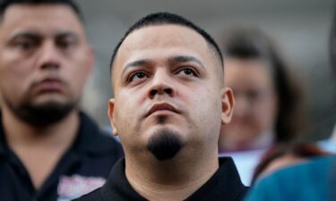 Kilmar Abrego Garcia attends an event with supporters