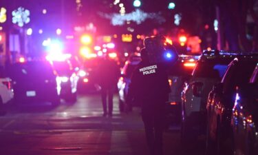 Emergency personnel work the scene