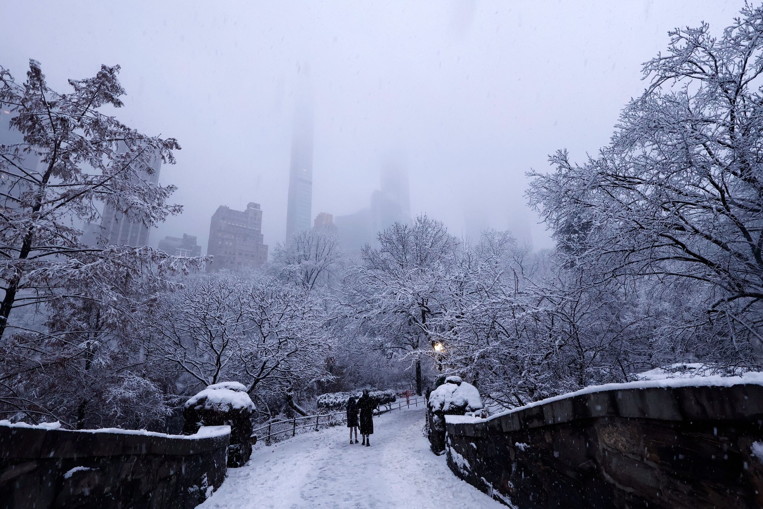 New York City could see its most snow in a few years from a post-Christmas storm slicing through the Northeast