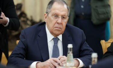 Russian Foreign Minister Sergey Lavrov attends a meeting in Moscow