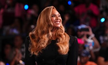 Beyoncé takes the stage during a rally for Vice President Kamala Harris at Shell Energy Stadium in Houston