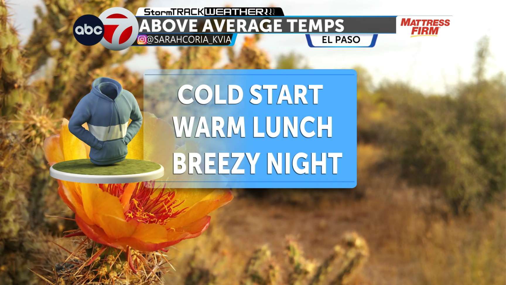 ABC-7 StormTrack Weather: Near-freezing morning, warm lunch, breezy night