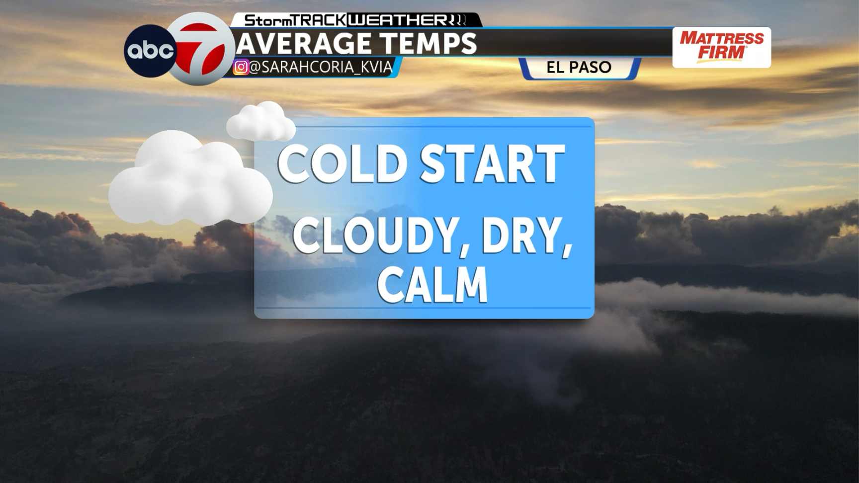 ABC-7 StormTrack Weather: Cold start, cloudy, calm afternoon