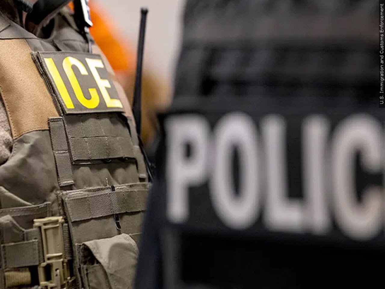 ICE vest and Police uniforms