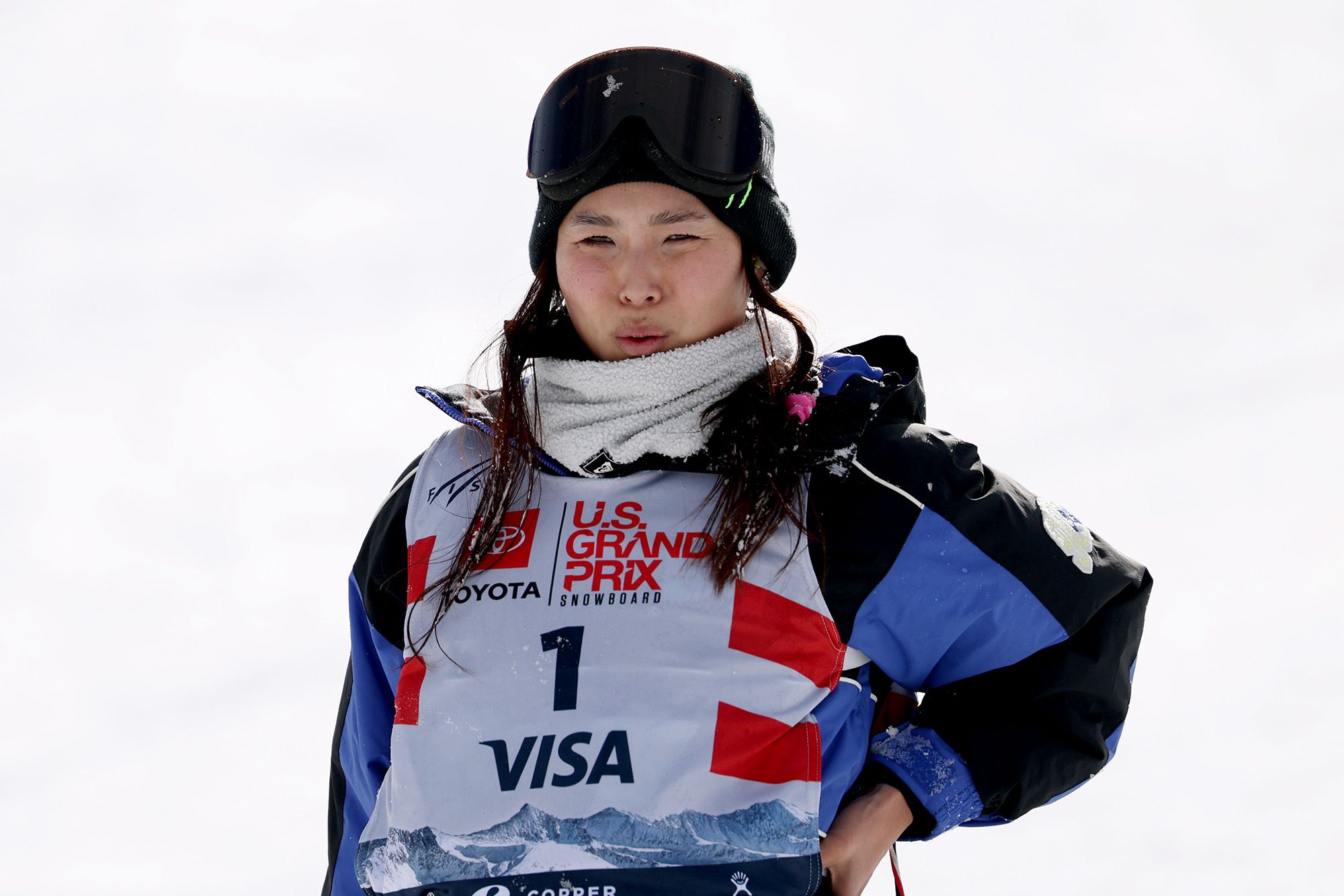 <i>Maddie Meyer/Getty Images via CNN Newsource</i><br/>US snowboarder Chloe Kim is pictured prior to competing in the Women's Snowboard Halfpipe Finals during the Toyota US Grand Prix 2025 at Copper Mountain in December.