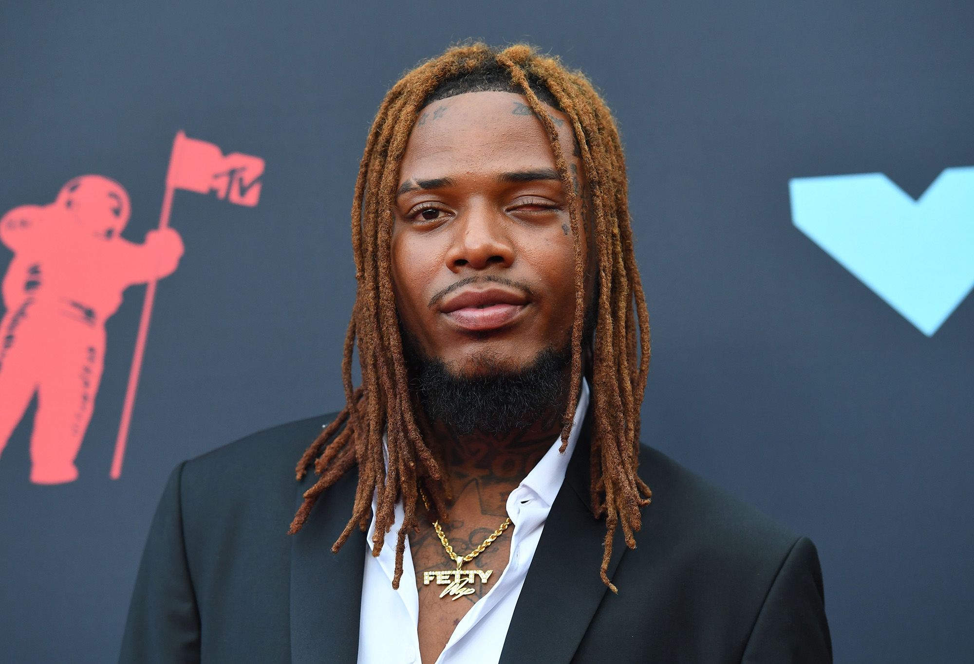 <i>Johannes Eisele/AFP/Getty Images via CNN Newsource</i><br/>US rapper Fetty Wap arrives for the 2019 MTV Video Music Awards at the Prudential Center in Newark