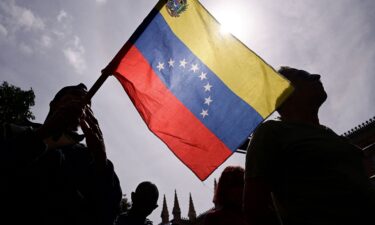 Government supporters gather in Caracas