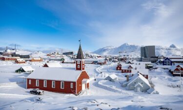 Greenland's Prime Minister Jens-Frederik Nielsen speaks at a press conference Monday.