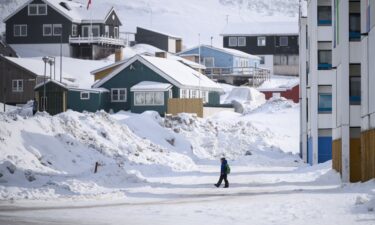 A Sikorsky H-19 Chickasaw air rescue helicopter of the US Air Force at Thule Air Base in Greenland in 1955.