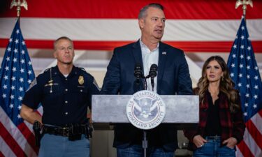 Immigration and Customs Enforcement Director Todd Lyons speaks during a press conference with Homeland Security Secretary Kristi Noem about ongoing immigration enforcement efforts in Chicago and its suburbs on October 30