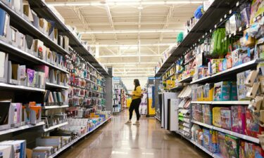 Pictured is a shopper at at a Walmart store in Columbus