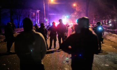 Law enforcement at the scene of a reported shooting in Minneapolis