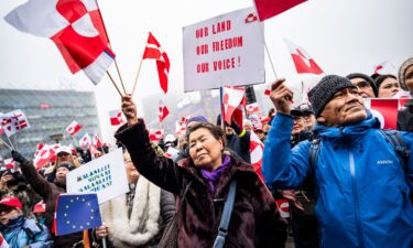 Protesters demonstrate in solidarity with Greenland amid the US president's threats to annex the territory in Denmark's capital